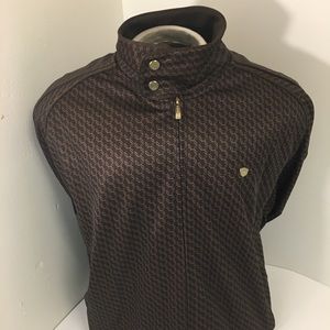 Vintage HipHop Enyce ZipUp Brown & Gold Jacket XXL